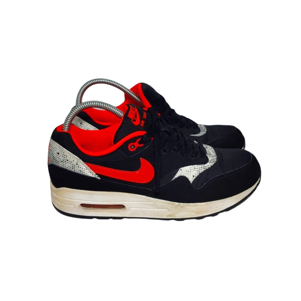 Nike Air Max 1 Athletic Sneaker Black Red Orange